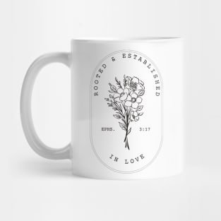 Aesthetic Christian Botanical Black Logo Mug